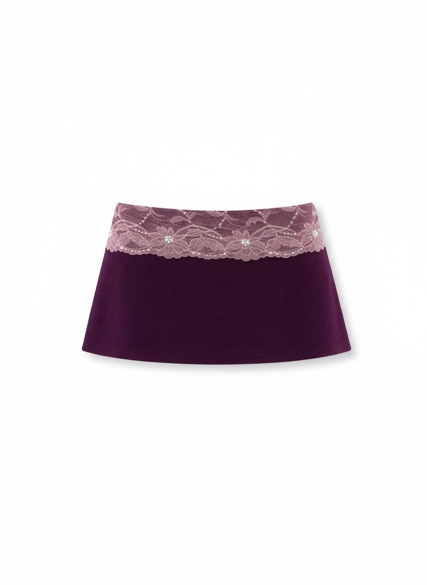 The Tresaire Classic Mini violet rose handmade skirt made to order