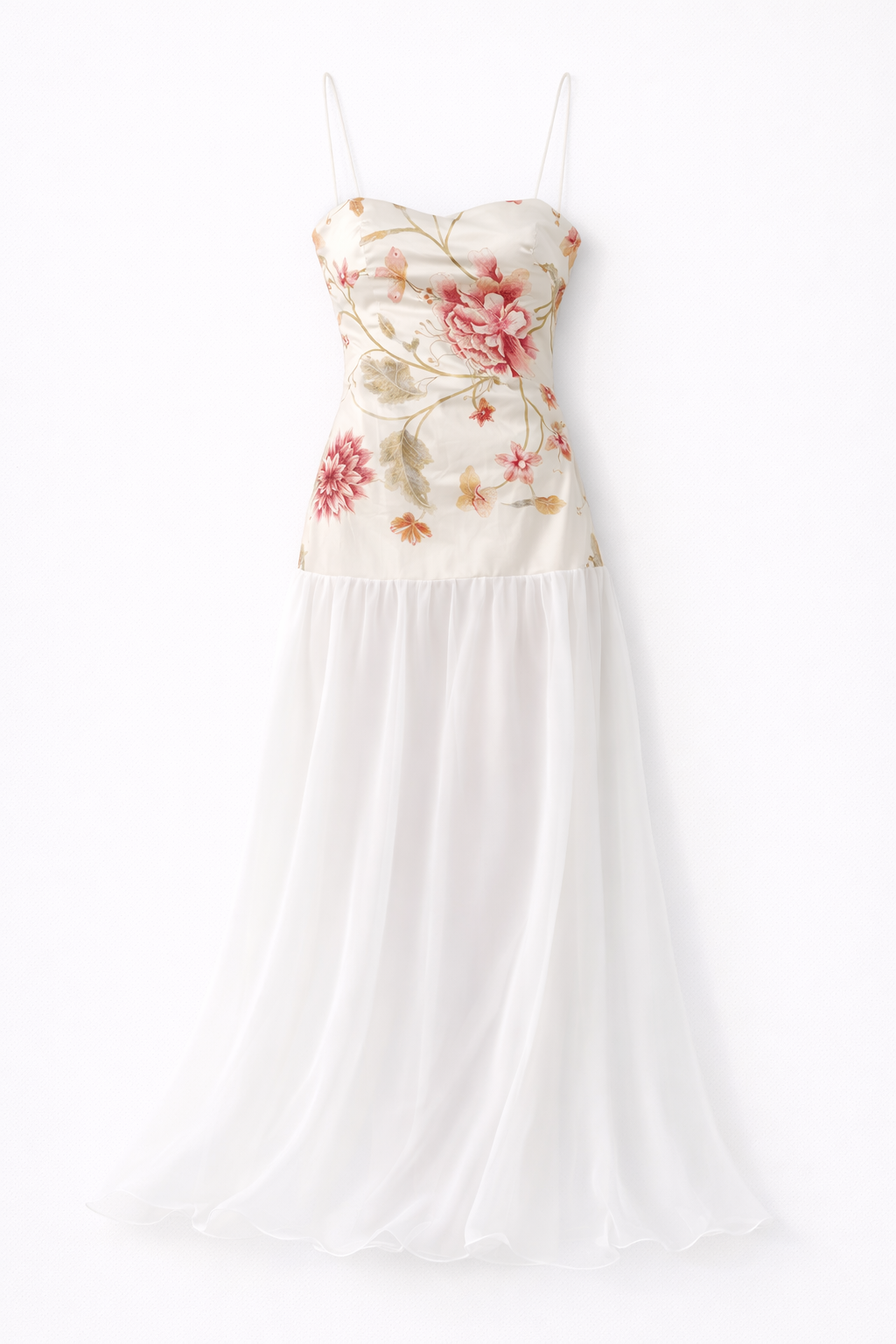  Tresaire Ann handmade silk dupioni drop waist dress floral made to order